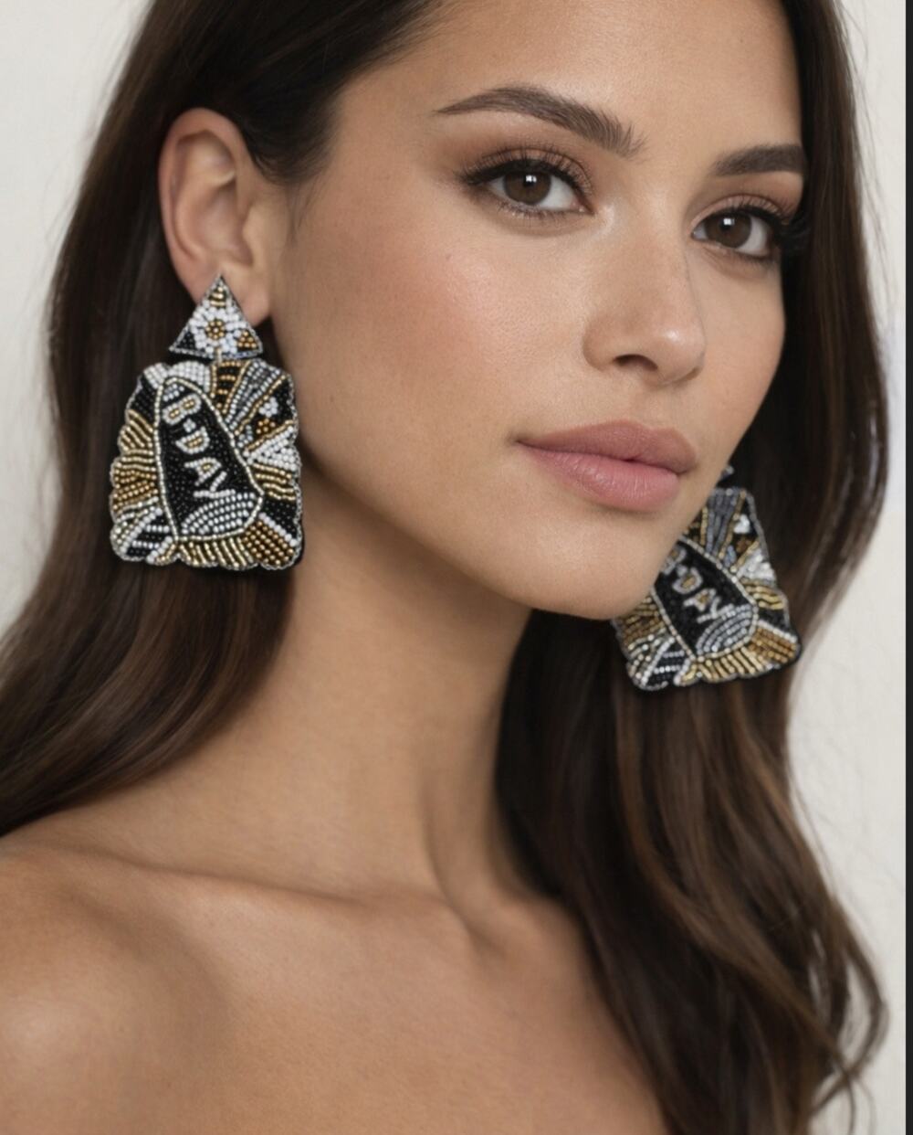 Kay Lee B-Day Beaded Earrings New